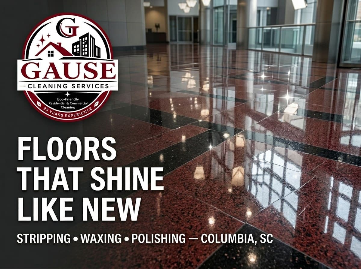 Gauses Cleaning — floors that shine like new. Stripping, waxing and polishing in Columbia, SC.