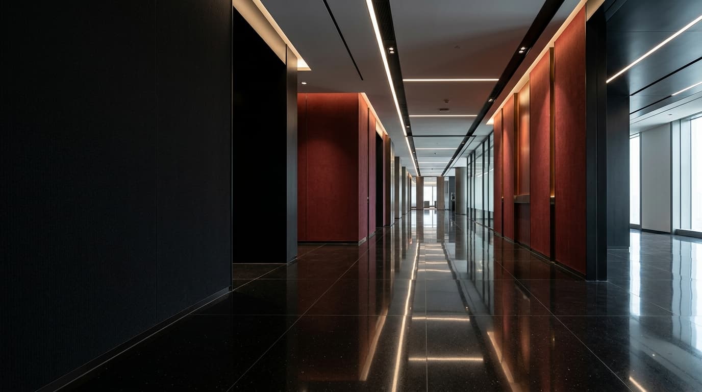 Gleaming polished commercial floor — Gauses Cleaning, Columbia SC